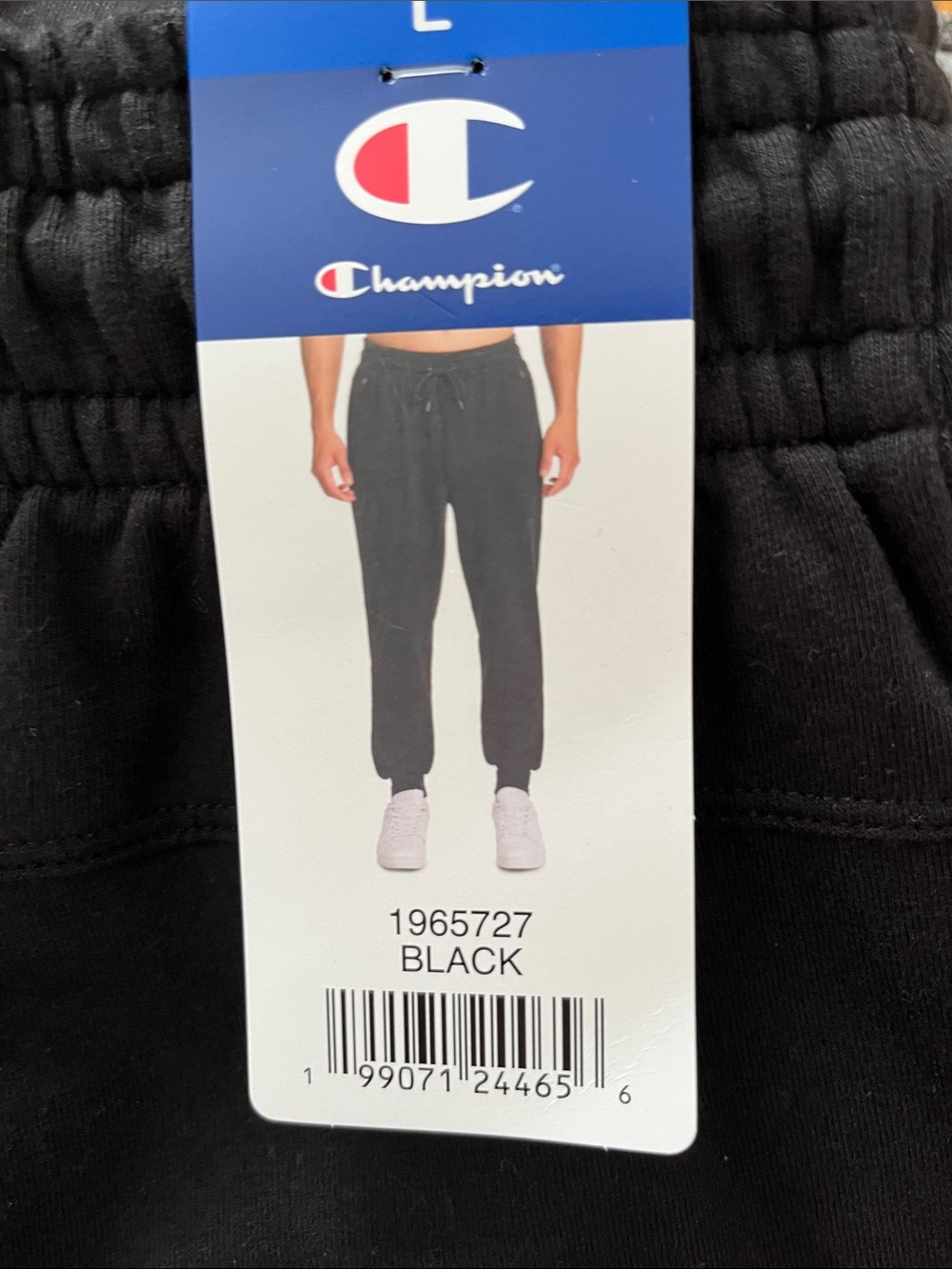 Champion Black Drawstring Joggers with two zipper pockets